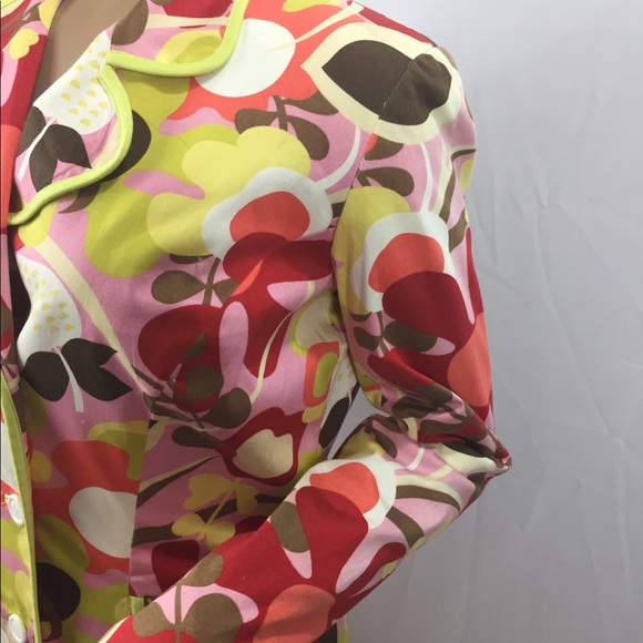 Spring dress Coat sz 4 floral colorful lined - Picture 4 of 8